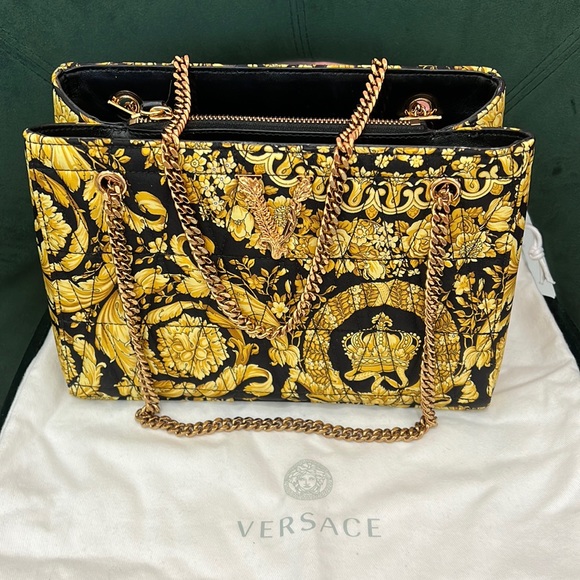 Versace Handbags - ✨24 hour Sale Versace Virtus Tote Bag✨ with tag $2,050✨